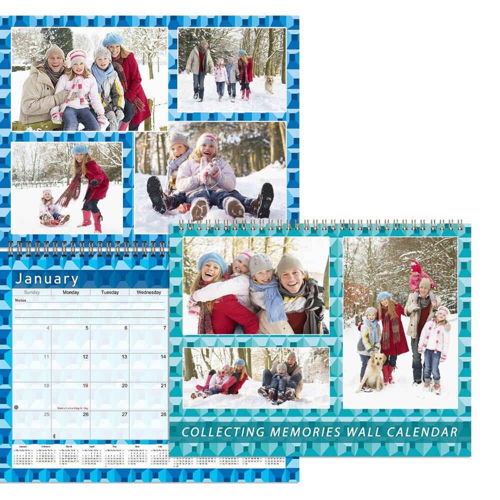 2027 Scrapbook Wall Calendar Spiral-bound - 12 Months Desktop #03